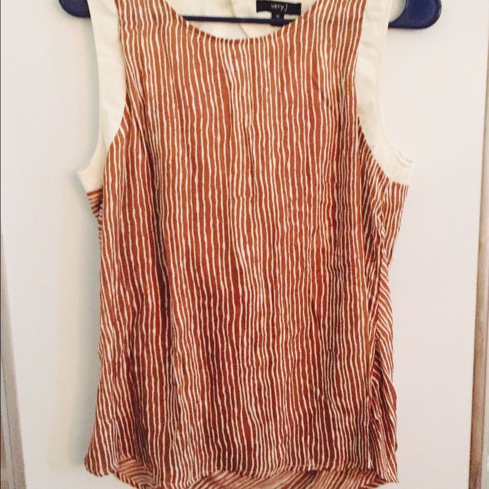Brown/Tanned Striped Blouse (M)