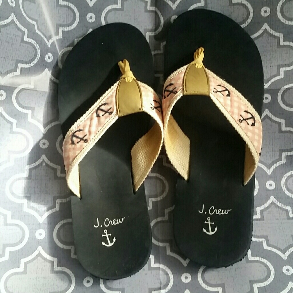 J.Crew Anchor flip flops