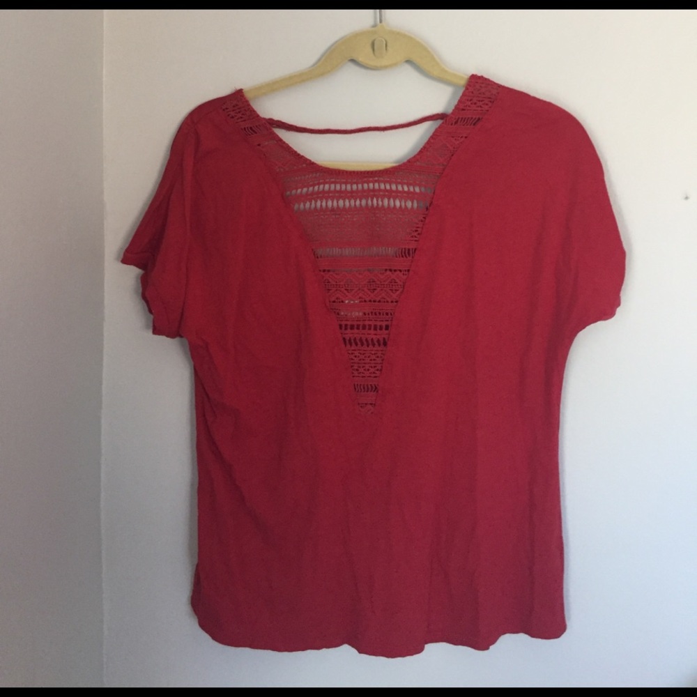 brand new red Anthro top