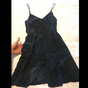 Silk floral printed dress