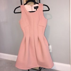 Pleated Cocktail Dress Rose Gold