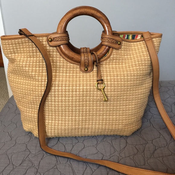 fossil straw purse