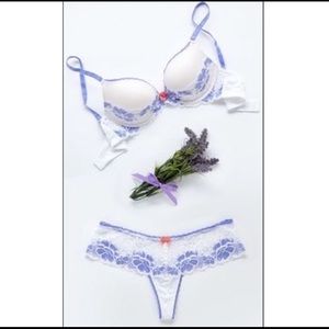 LAST CHANCE! Adore Me Purple White Lingerie