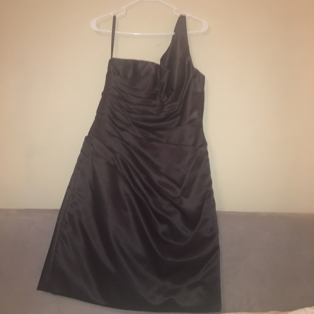 Satin semi formal dress
