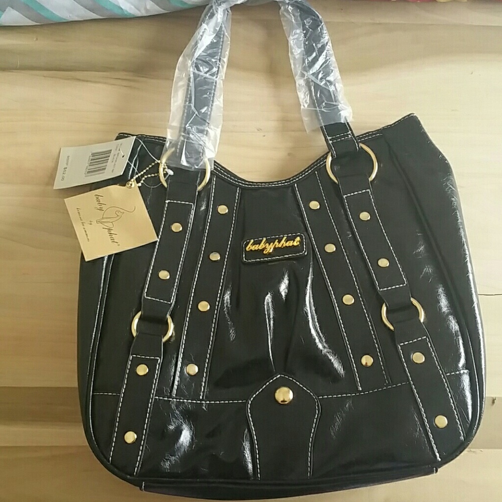 Black and gold baby phat bag