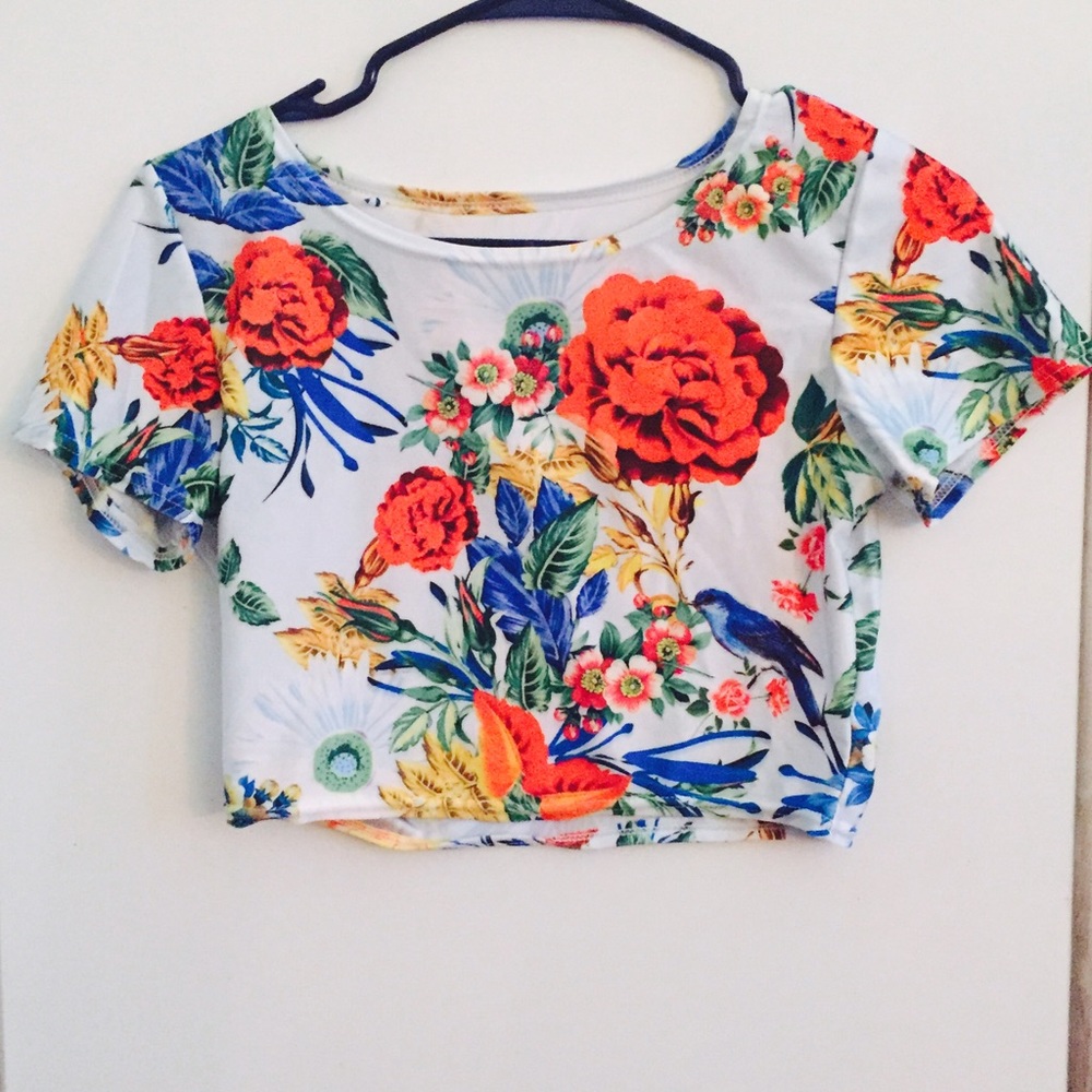 Light Floral Crop Top