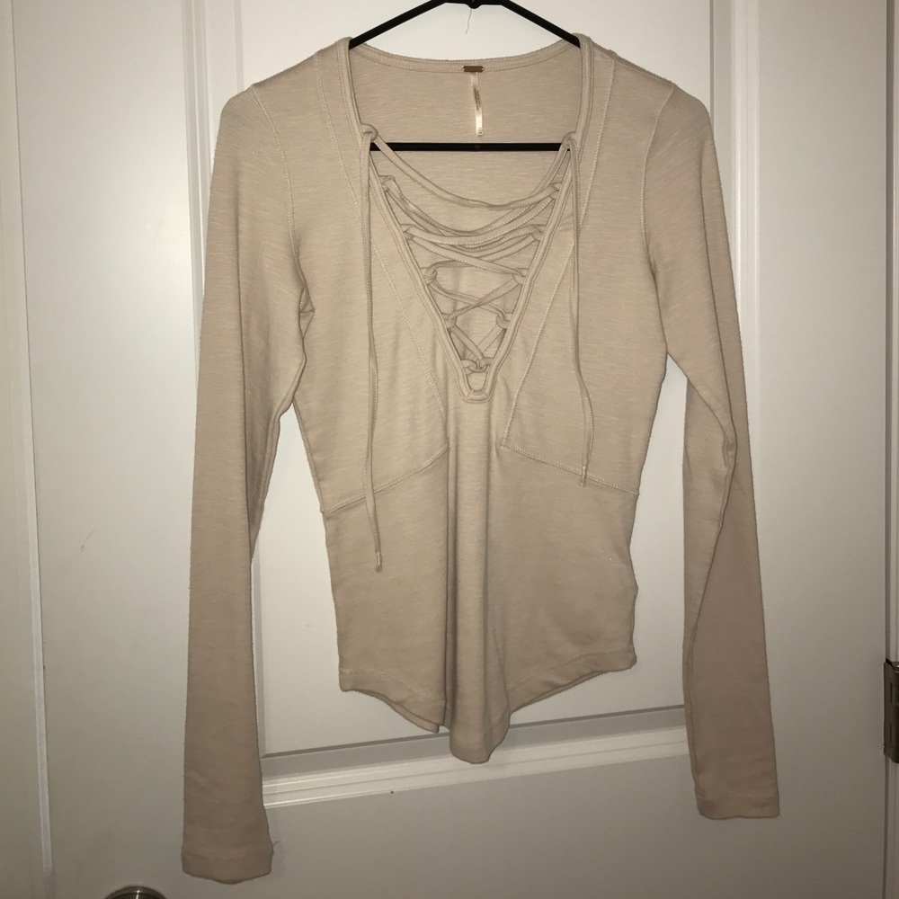 Free people lace up shirt