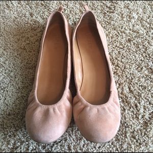 J. Crew Factory Blush Suede ballet flat size 9.5
