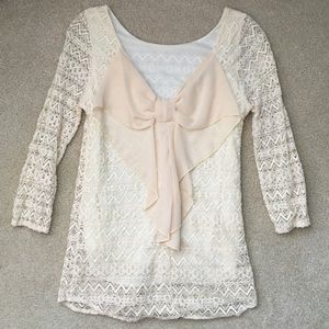 Lace Bow Back Top