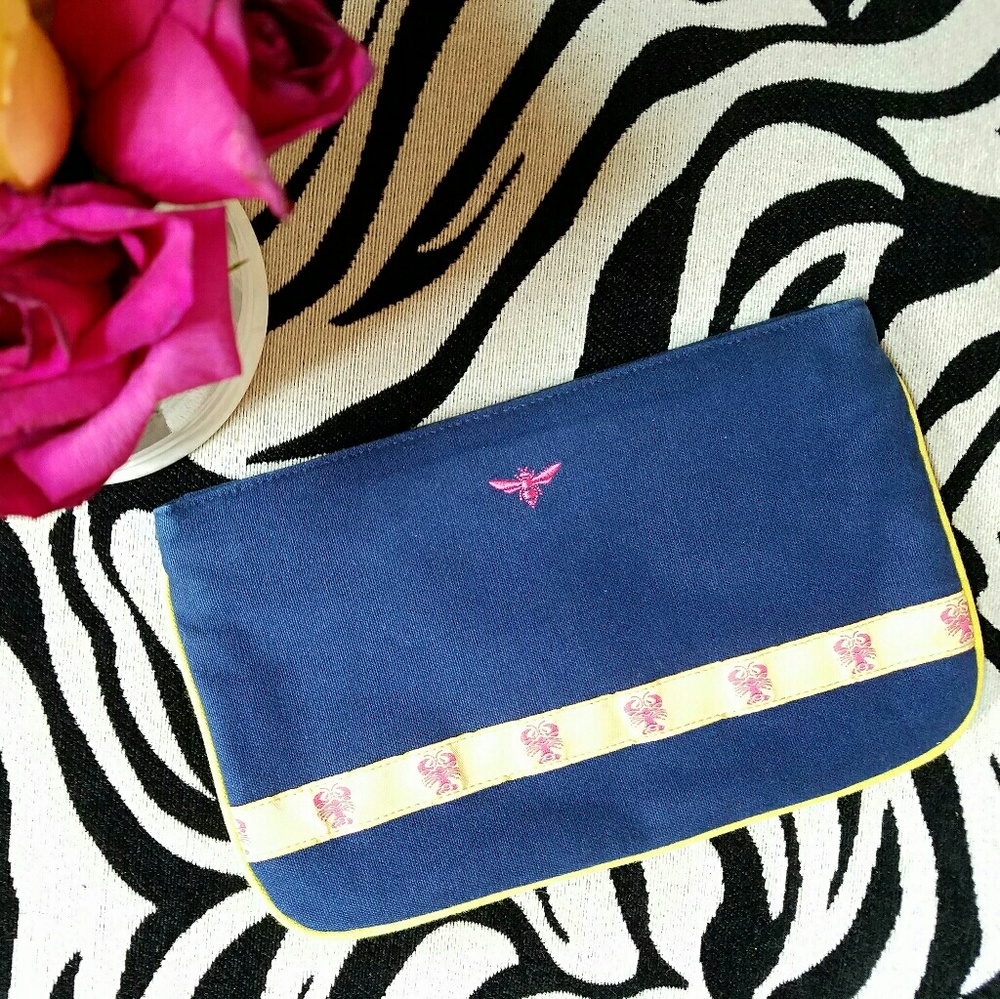 NWOT Jane Fox Canvas Clutch