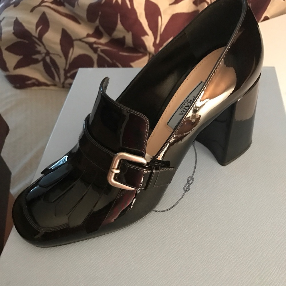 Prada patent leather oxfords