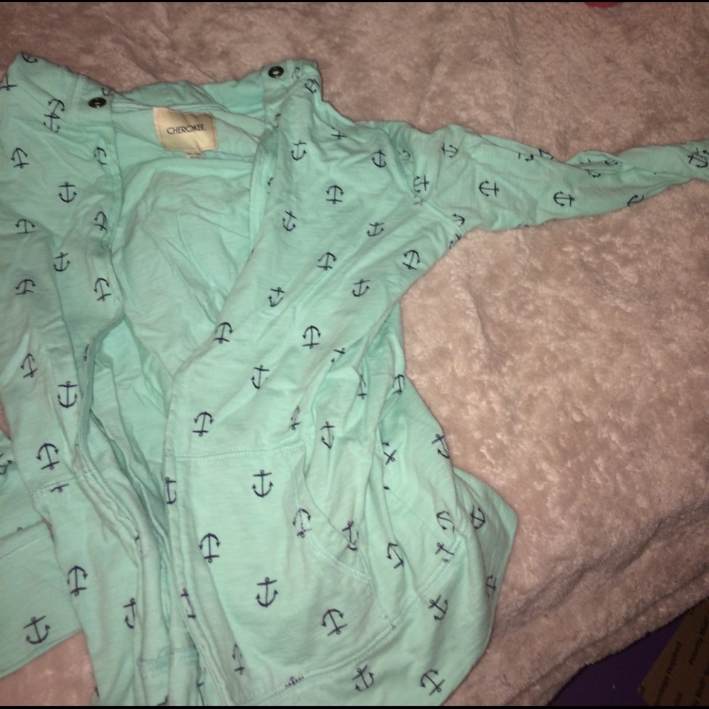 Zip hoodie.