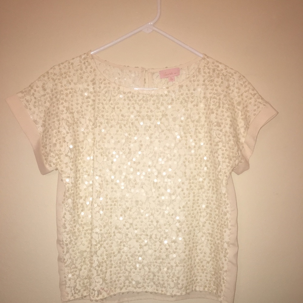 Sequin crop top