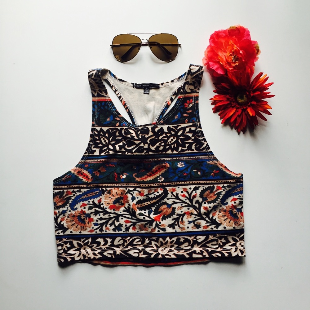 Bohemian Printed Crop Top