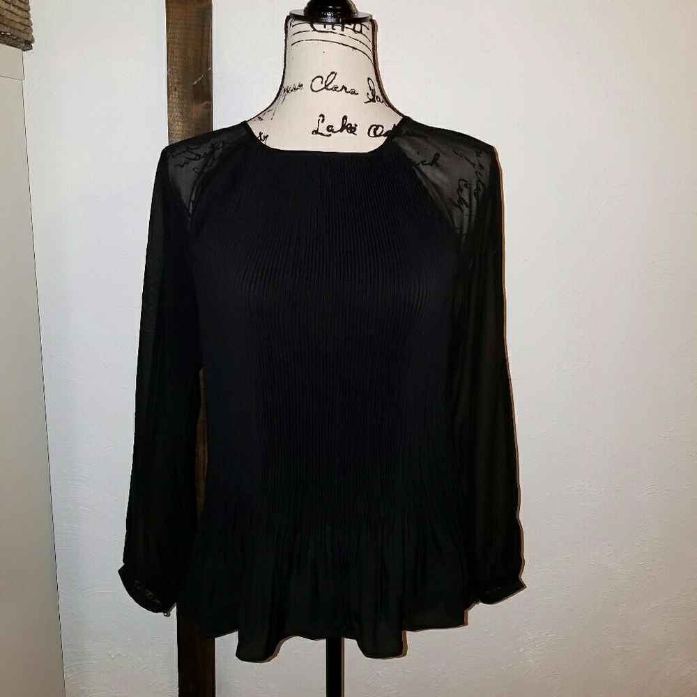 Carmen Marc Volvo Petite Black Blouse