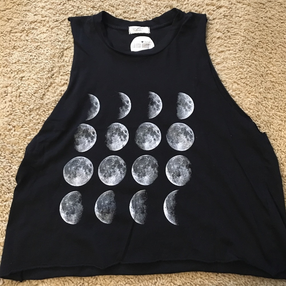 Moon phases crop top