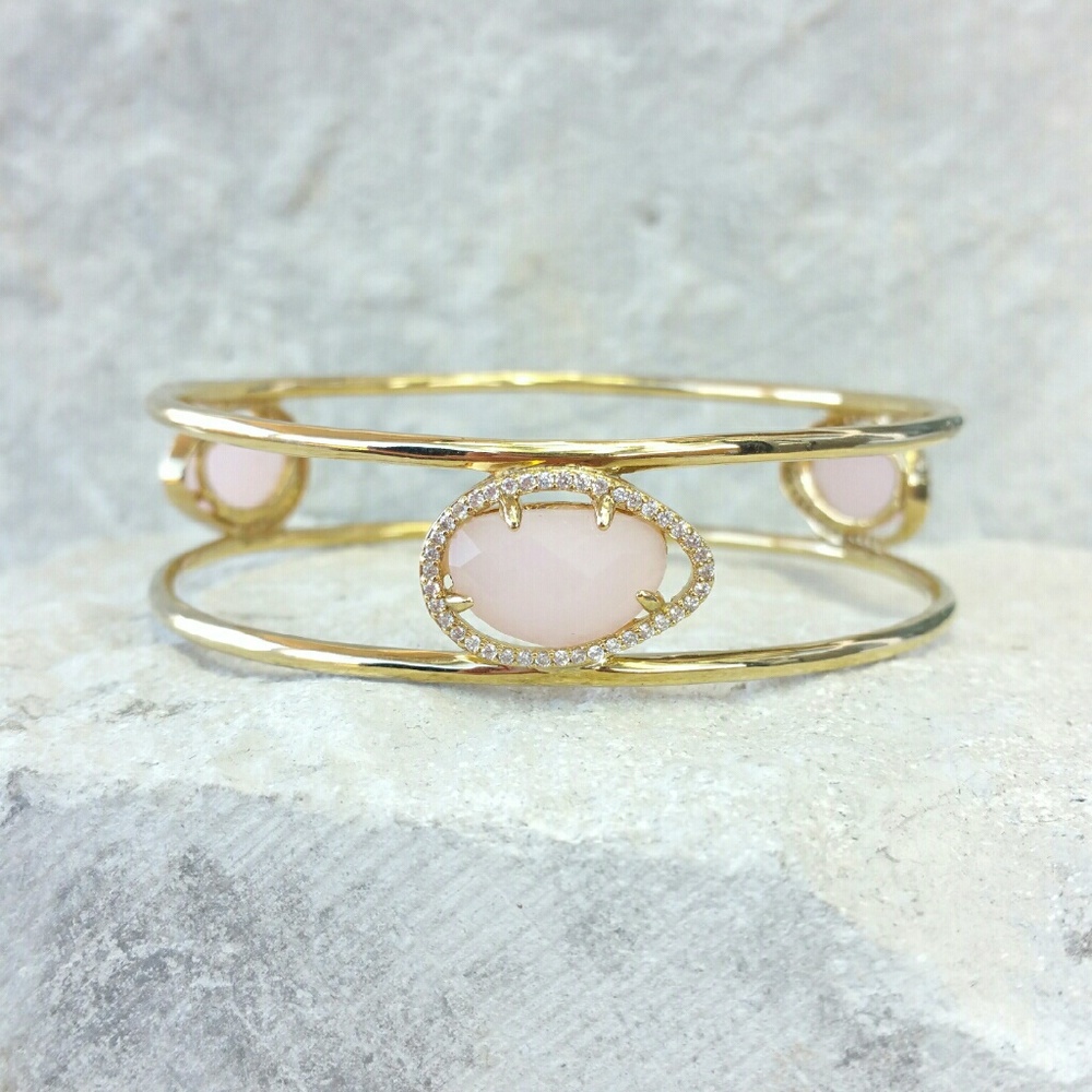 MARCIA MORAN pink quartz gemstone bracelet
