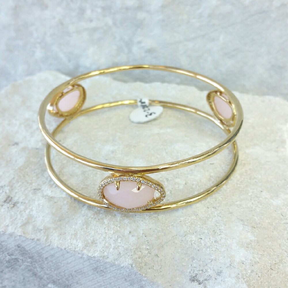 MARCIA MORAN pink quartz gemstone bracelet - Picture 2 of 2