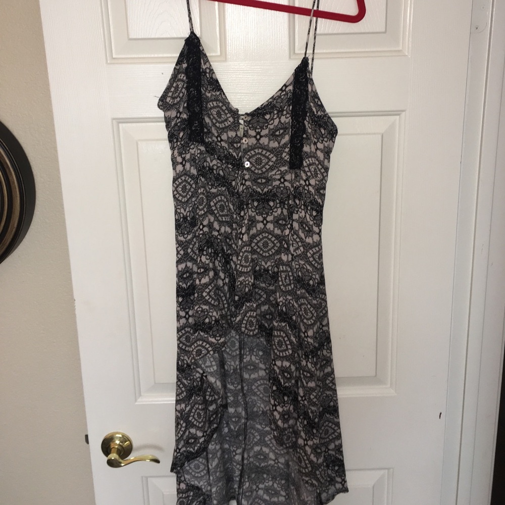 Floral high low shirt