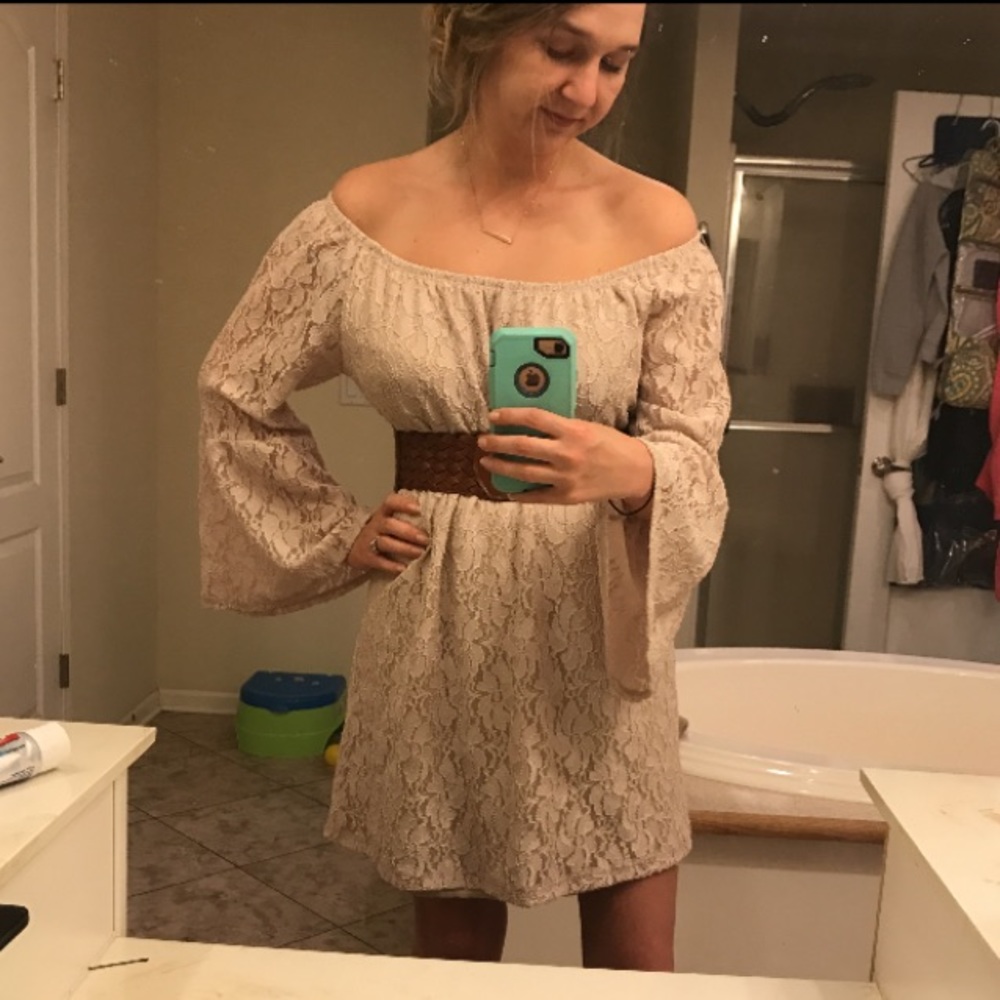 Boutique 'Take You There' dress in taupe