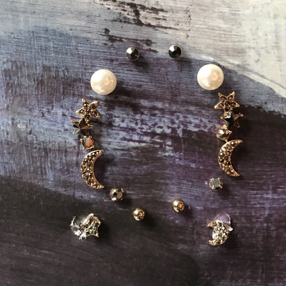Costume Baldor Jewelry - Moon and Stars  Earrings Set