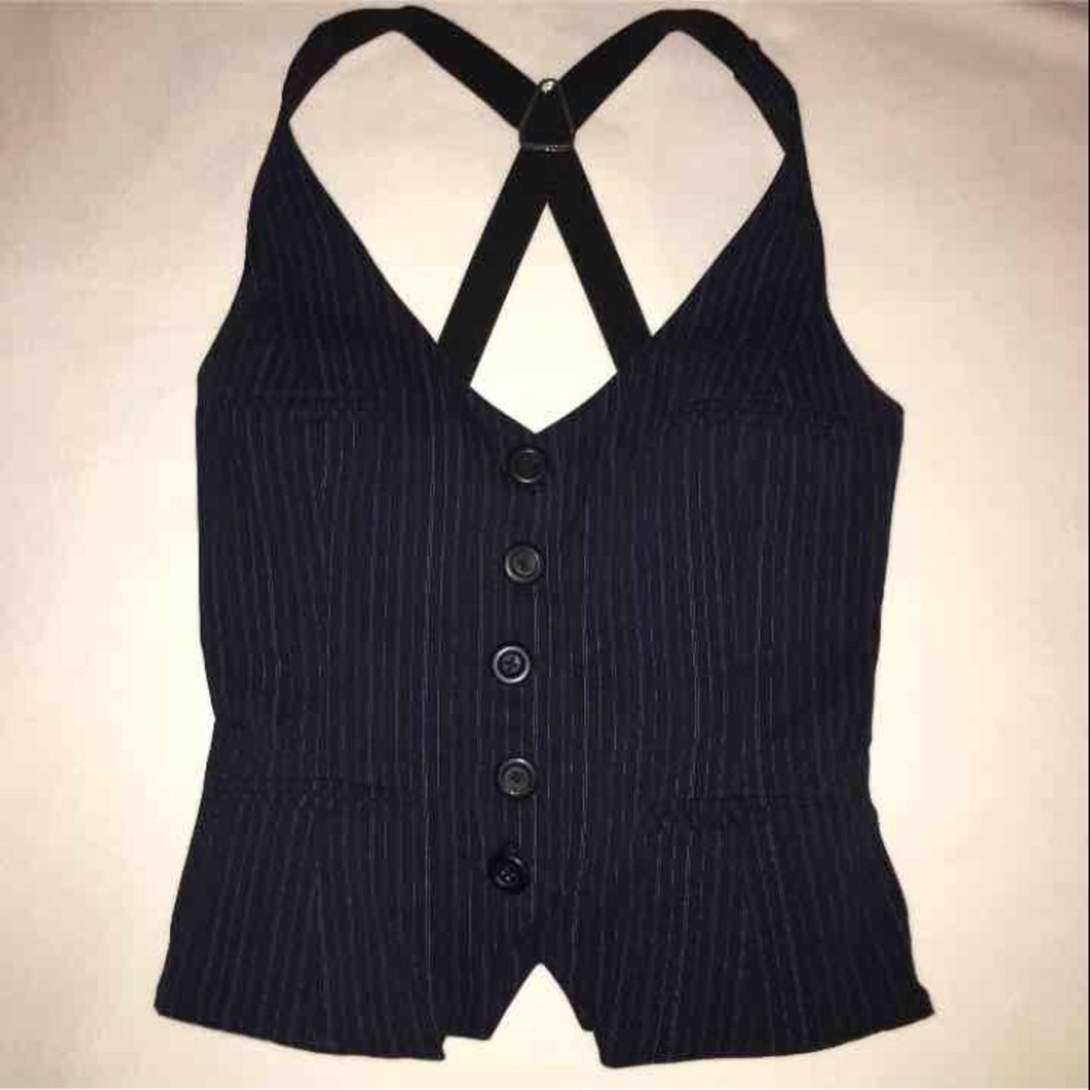 Pinstriped women's vest