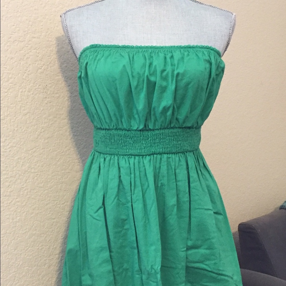 Anthropology Green Dress