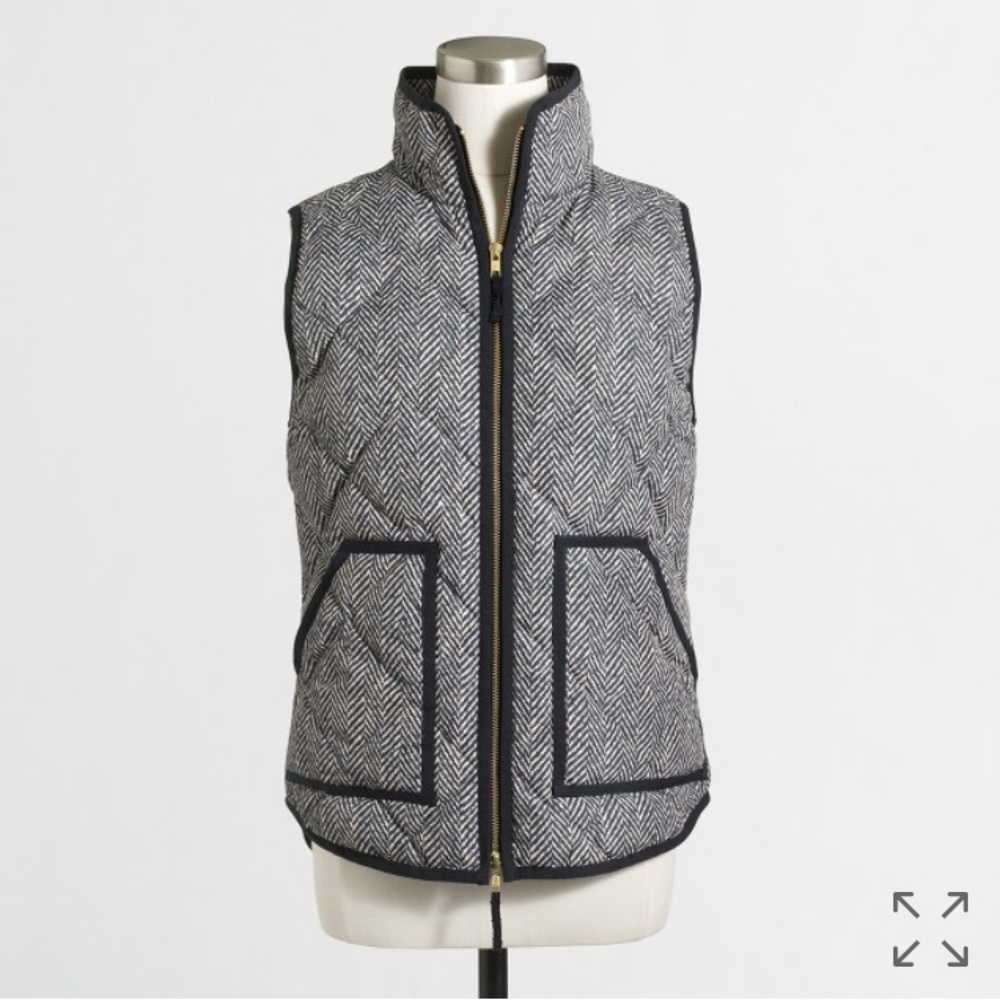 J.Crew Printed Quilted Puffer Vest