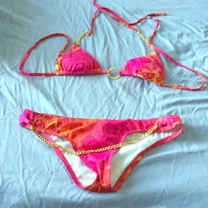 Guess 2-piece gold gold chain bikini