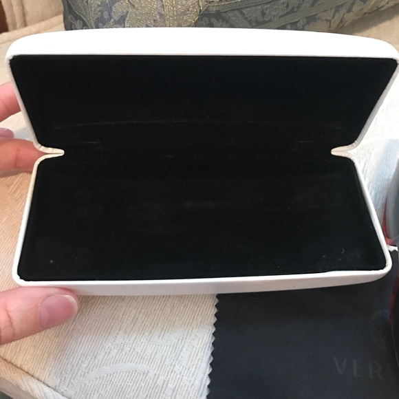 ❌SOLD❌Transparent Red-Black Versace Sunglasses - Picture 3 of 4