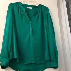 Milly emerald green silk top size 4