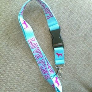 VS PINK lanyard.