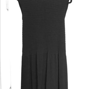 Strenesse black ribbed knit dress