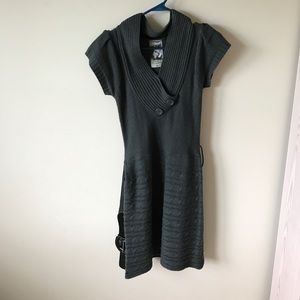 Gray sweater dress