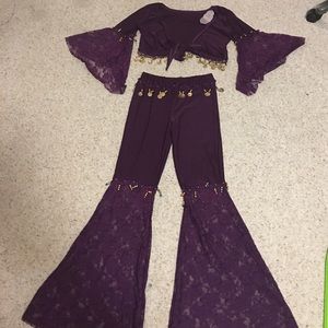 belly dance outfit eggplant purple