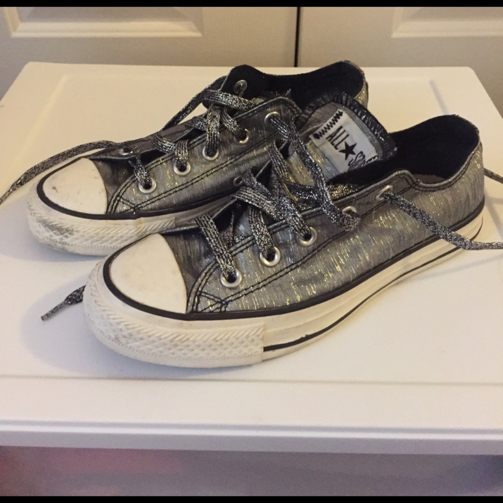 Metallic silver Converse
