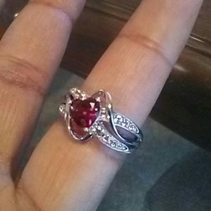 Kay Jewelers Red Heart Stone Ring