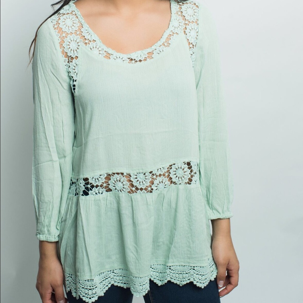 Lace Embellished Top