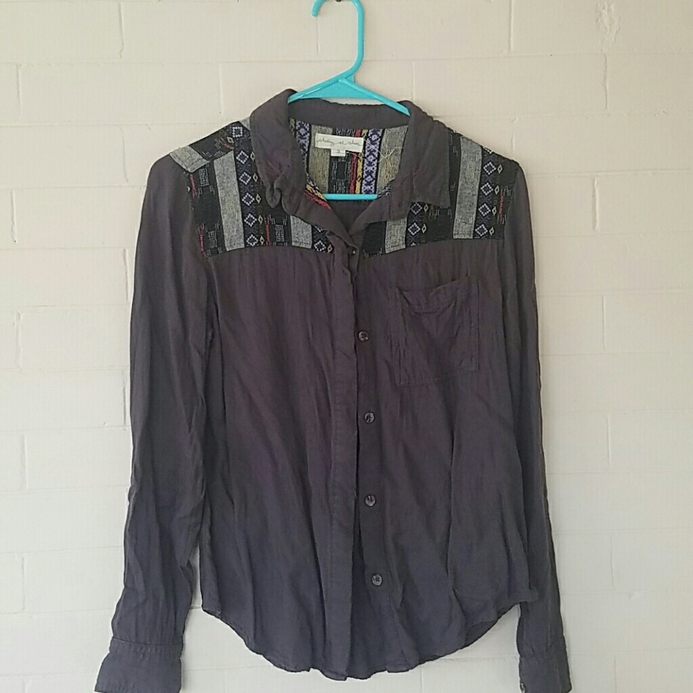 Tribal Patterned Button Down
