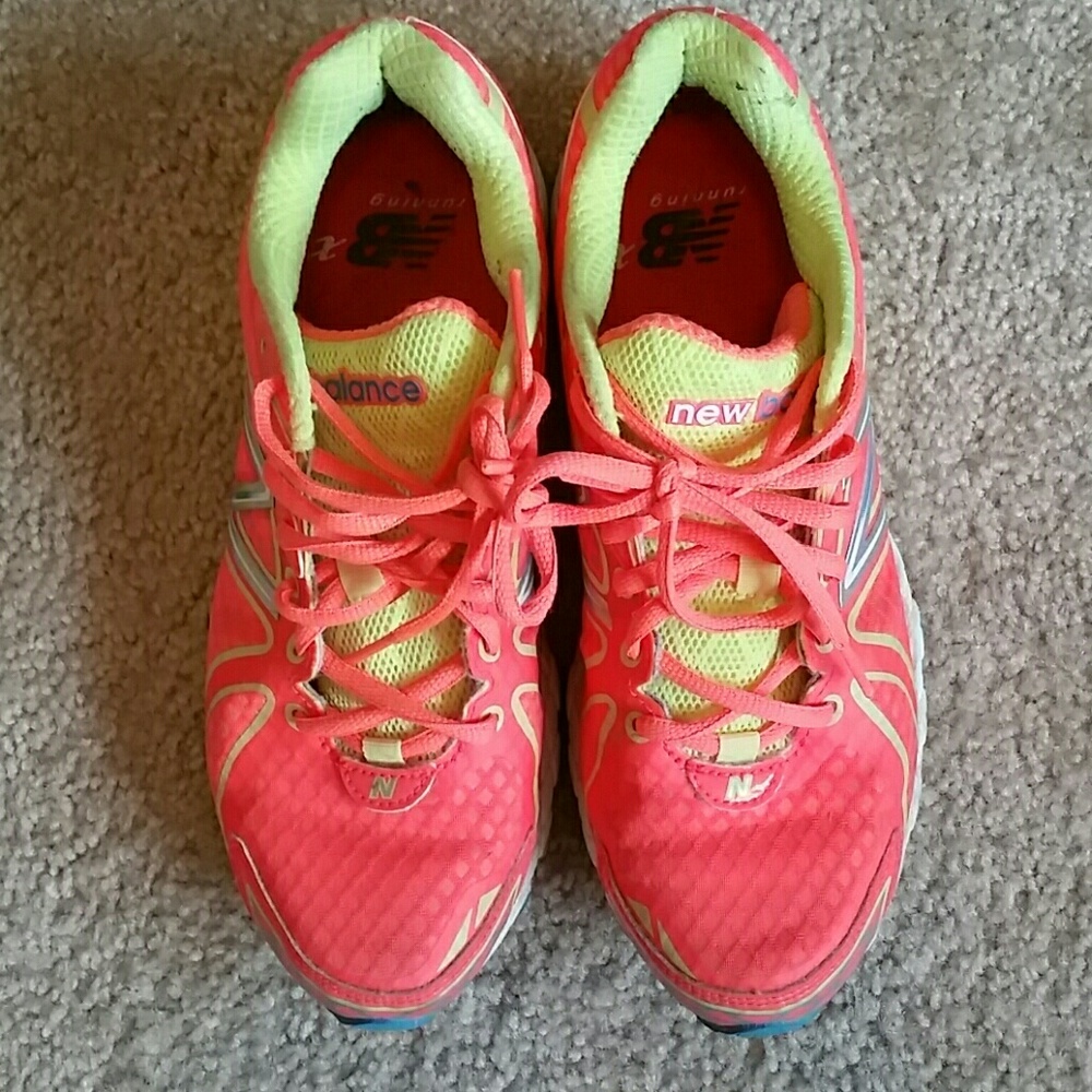 Orange new balance running shoes