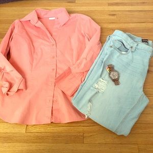 🆕Listing Peach New York & Company Button Down