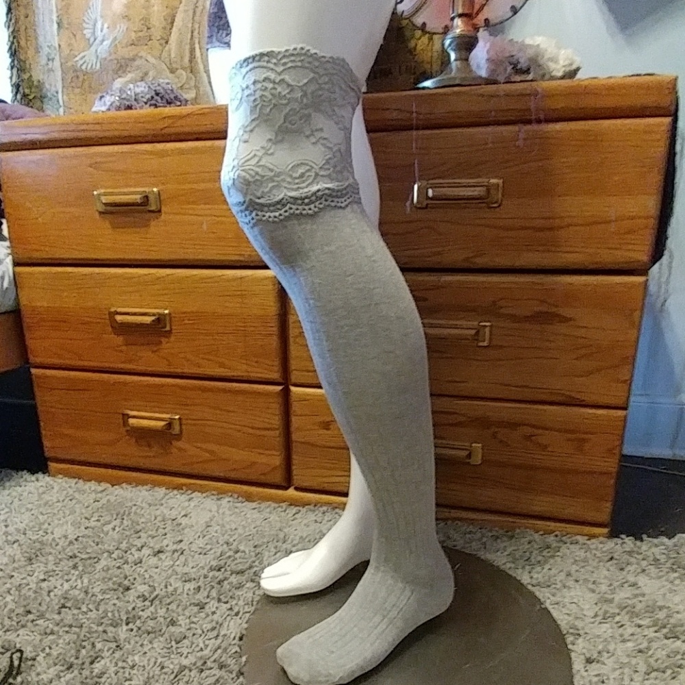 🆕 Lace Thigh High Thigh Socks