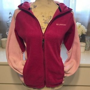 Columbia Two Toned Pink Zip Up Jacket