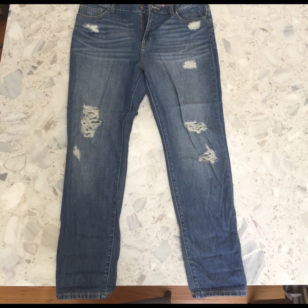 Never worn boyfriend distressed jeans