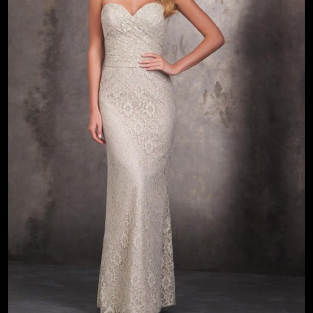 ALLURE BRIDALS Gray Lace Gown Size 12 - #1430