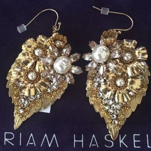 NWT Miriam Haskell Mother-of-Pearl Earrings