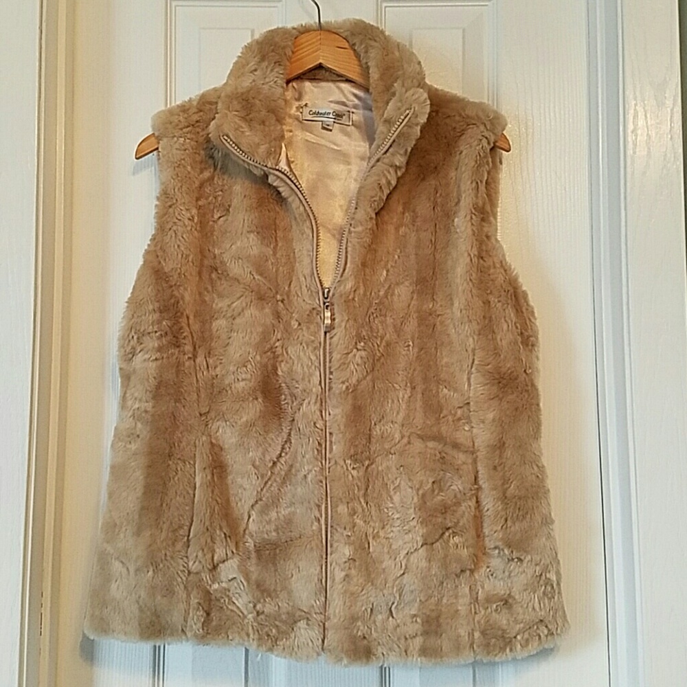 Coldwater Creek fur vest