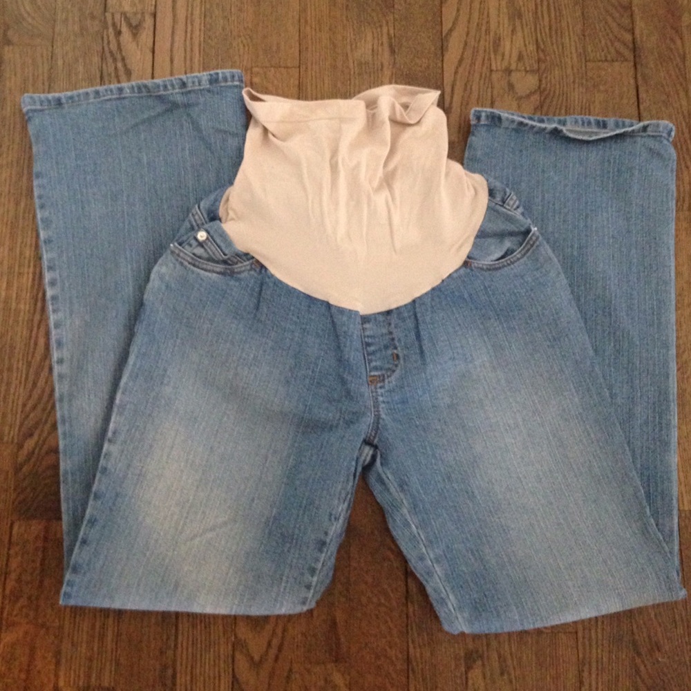 Motherhood over belly straight leg jeans