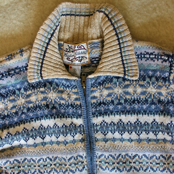Heirloom Collectibles Sweaters - Fair Isle Sweater, Ramie and Cotton Heirloom Collectibles Sweaters - Fair Isle Sweater, Ramie and Cotton