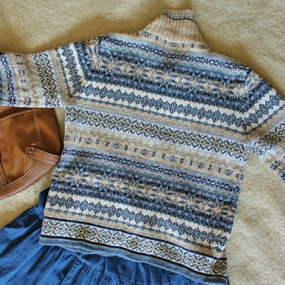 Heirloom Collectibles Sweaters - Fair Isle Sweater, Ramie and Cotton Heirloom Collectibles Sweaters - Fair Isle Sweater, Ramie and Cotton